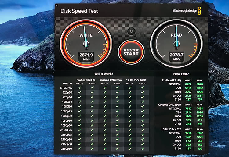 тест скорости SSD imac после upgrade